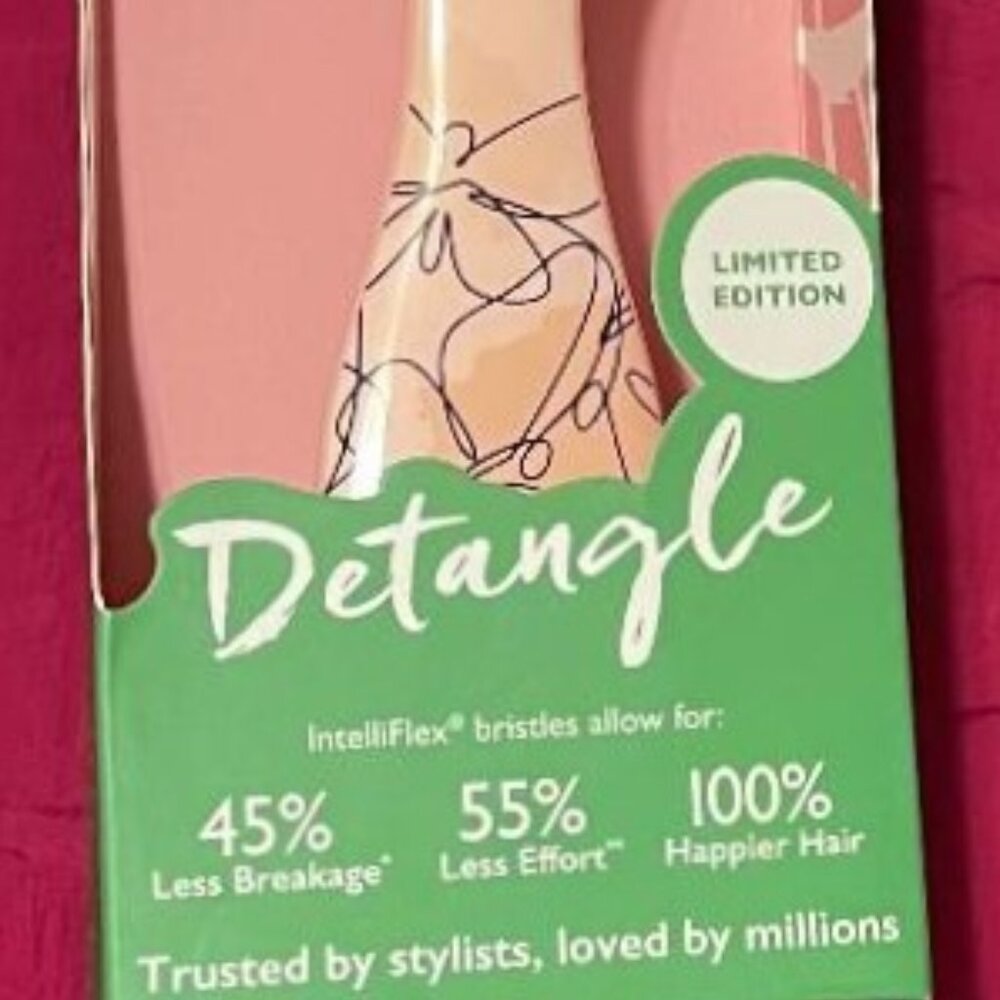 NEW WET BRUSH ORIGINAL DETANGLER ~ LIMITED EDITION ~ MODERN BOTANICAL BUTTERFLY - Picture 5 of 10